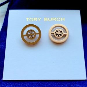 Tory Burch Gold Split Circle Stud Earring